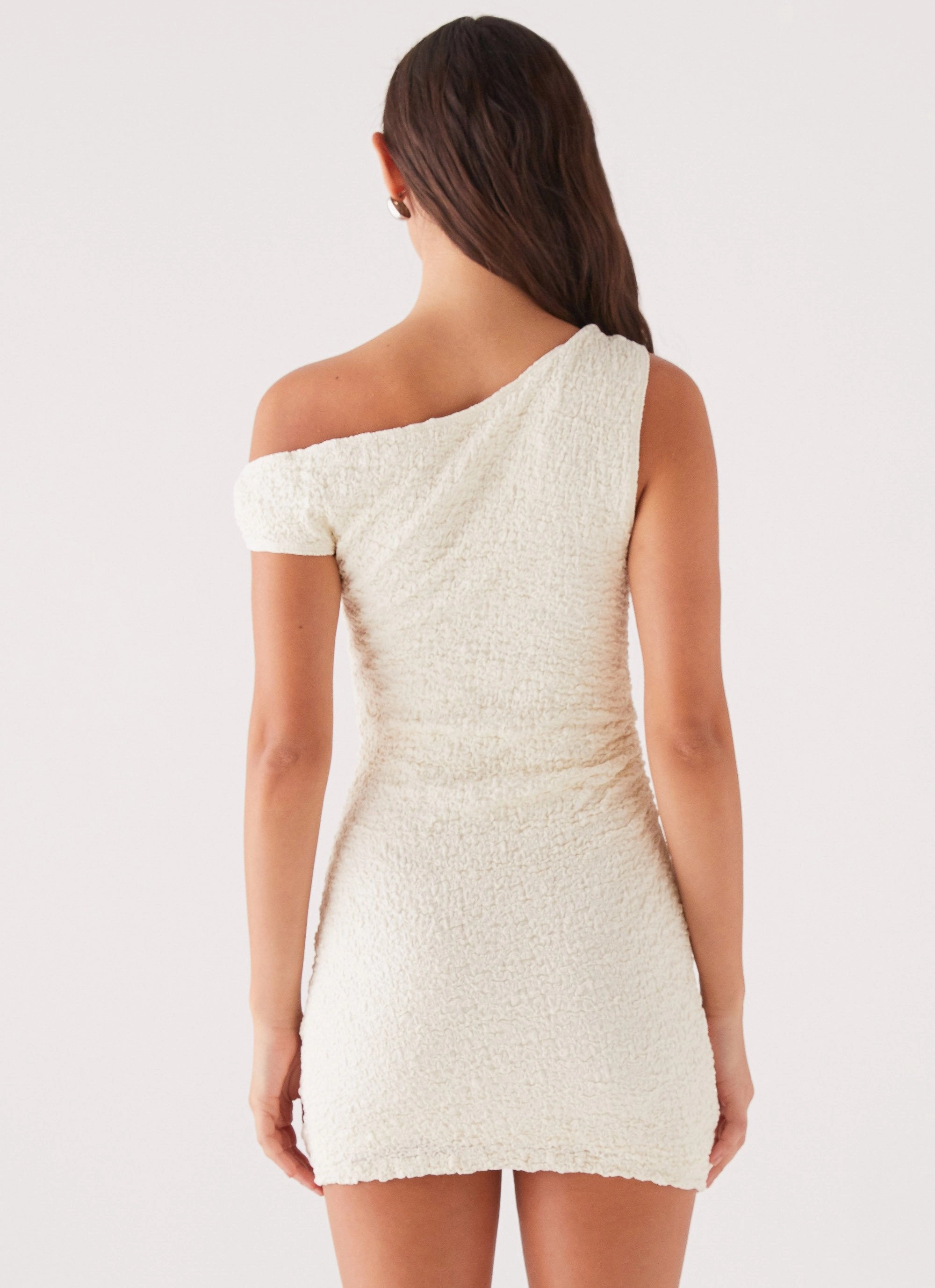Farah Off Shoulder Mini Dress - White Basic Fashion Timeless Fashion