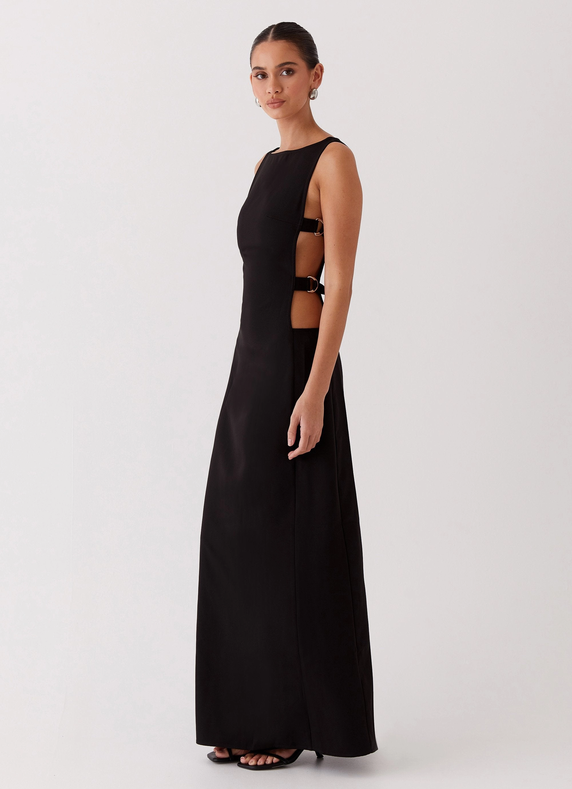 Versatile Look Cherish You Buckle Maxi Dress - Shadow