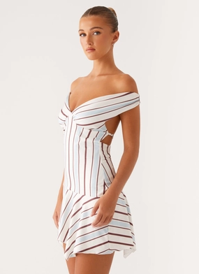Kirby Mini Dress - Blue Stripe Versatile party outfit