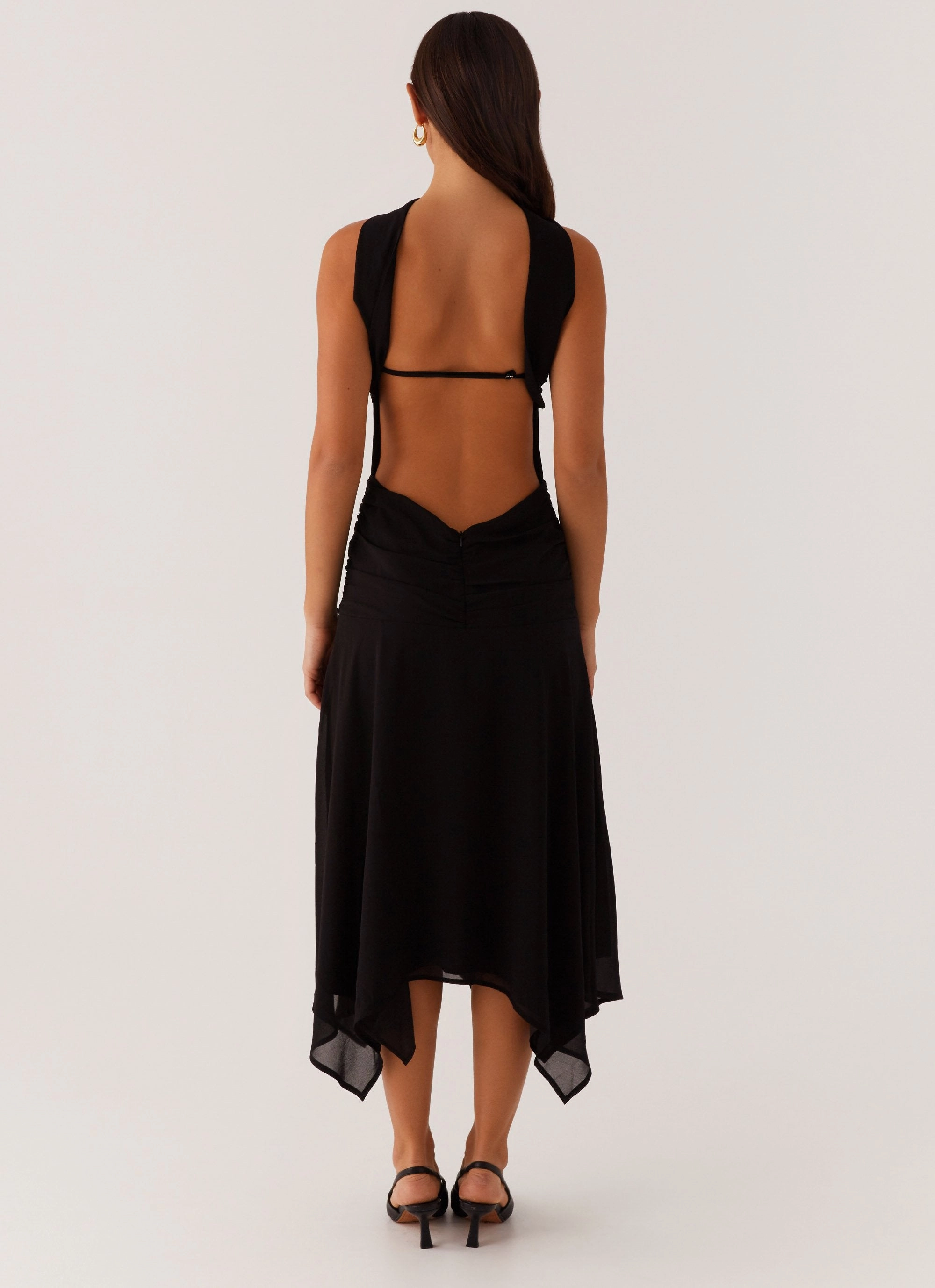 Modern Staple Leto Chiffon Midi Dress - Black