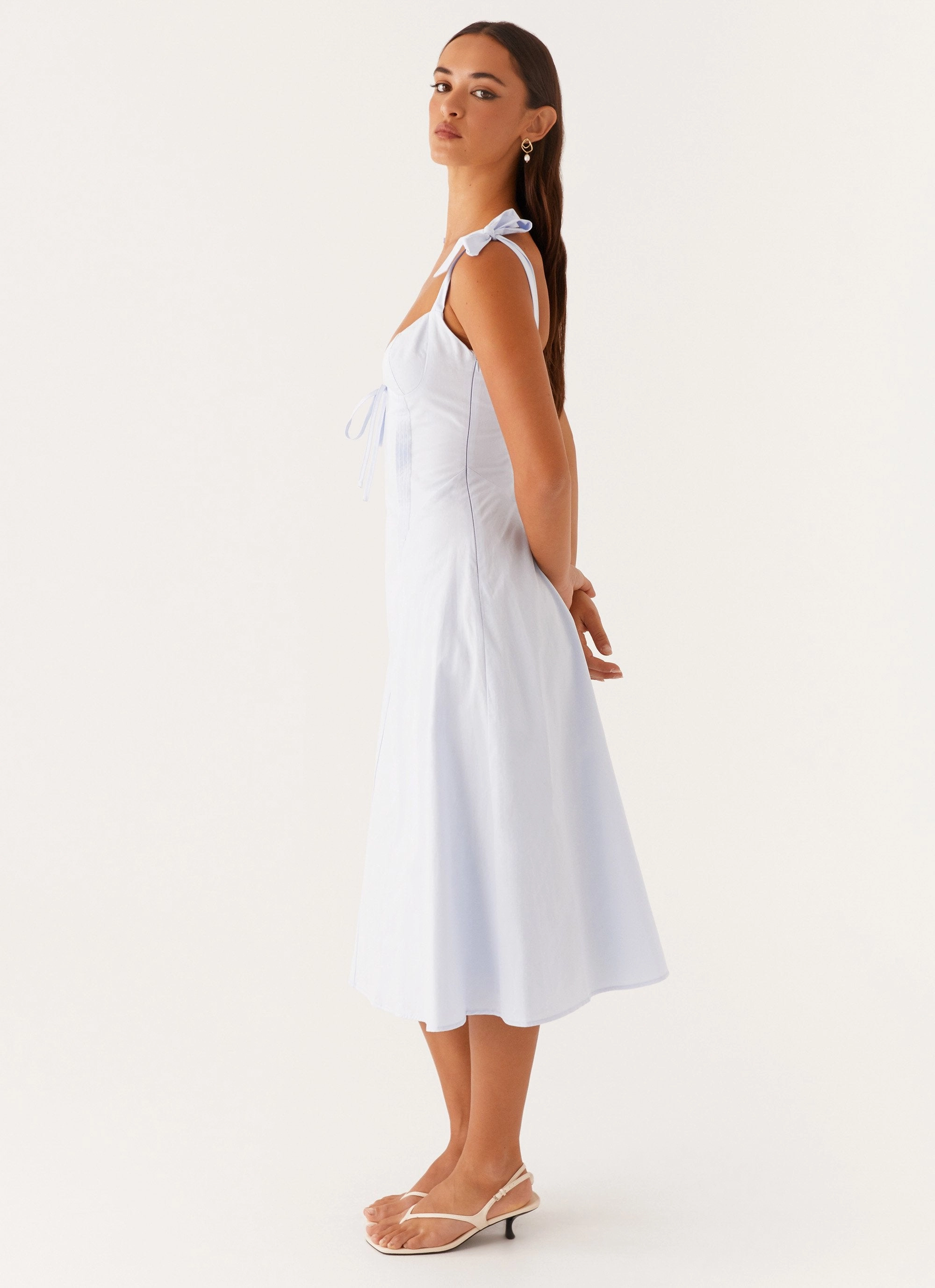 BreathableFabric Grab Now Adela Midi Dress - Blue