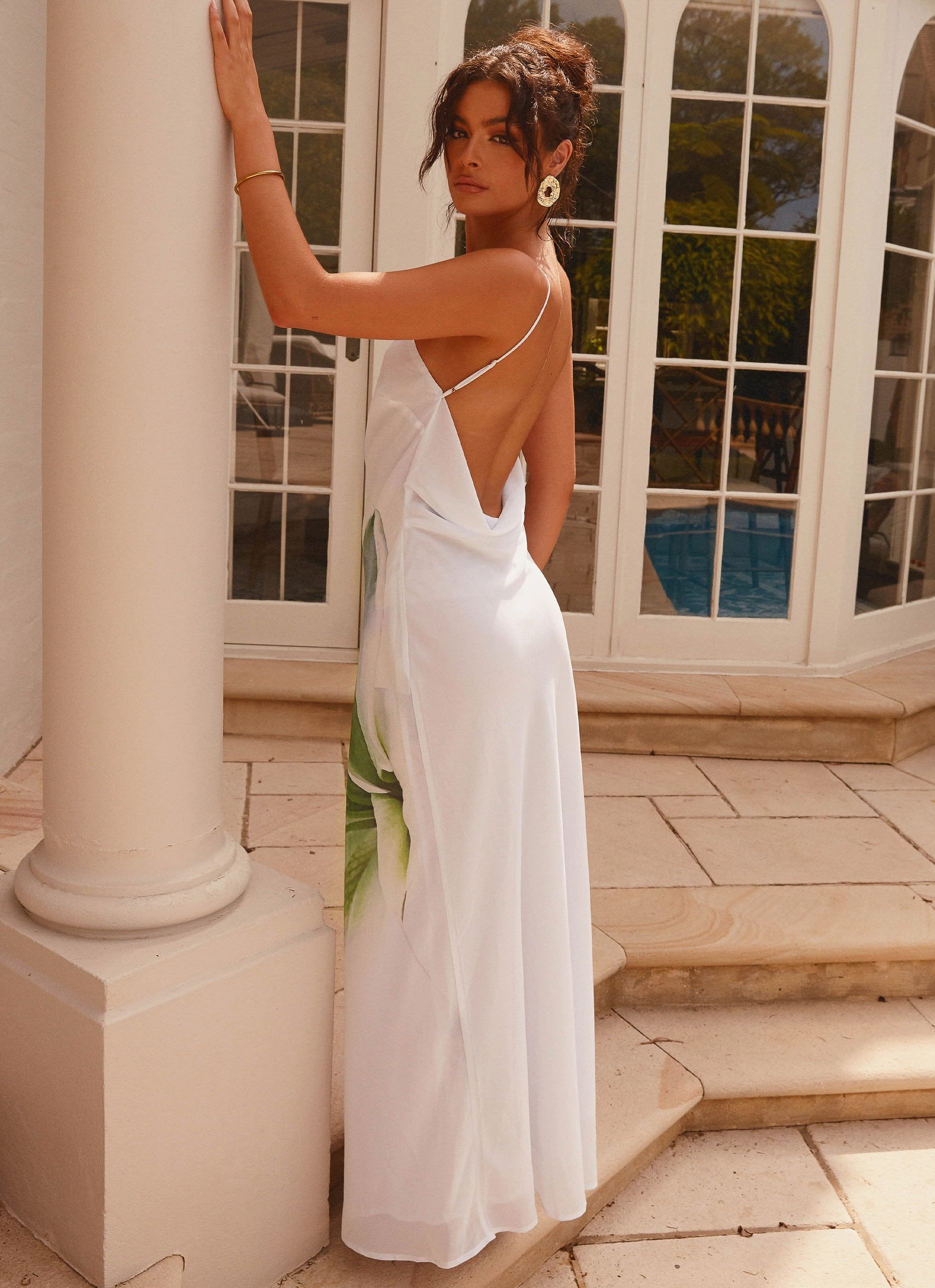 Stylish Vibe Blossom Hearts Maxi Dress - Dahlia Ash
