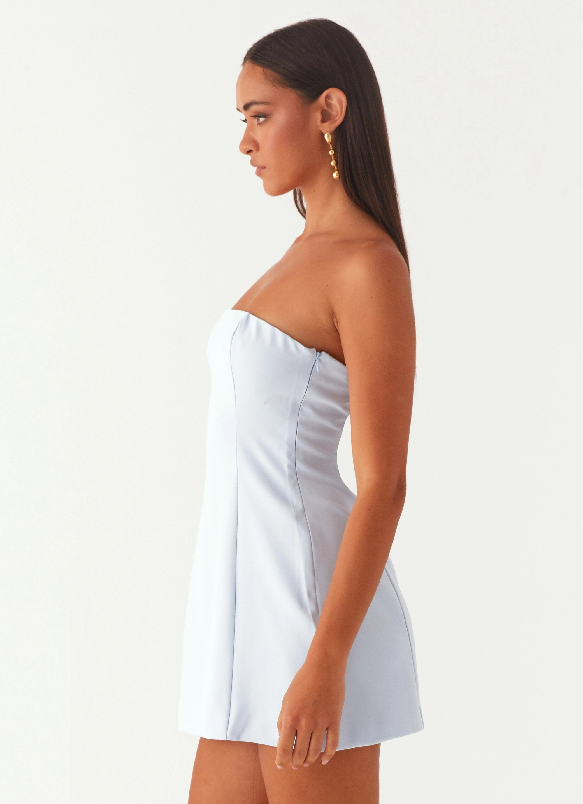 Style focused Ayanna Strapless Mini Dress - Blue