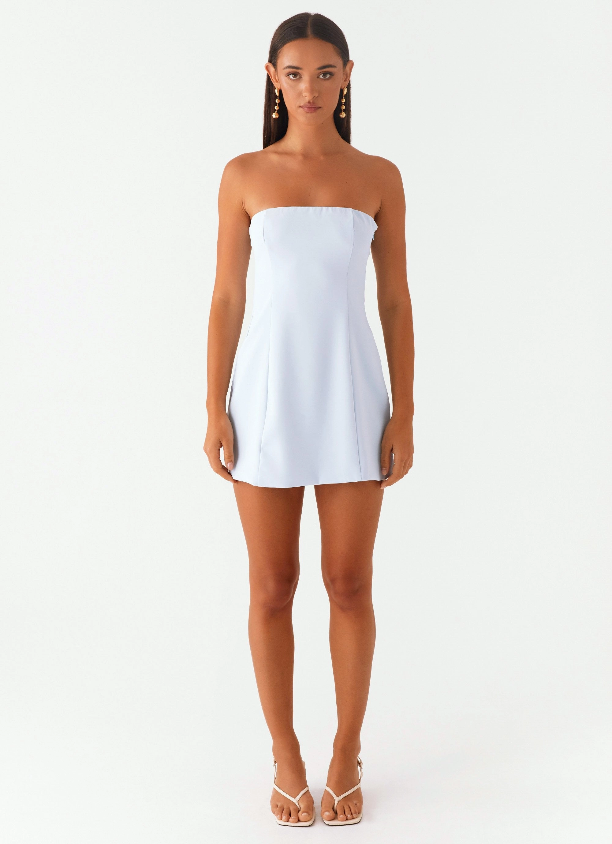 Ayanna Strapless Mini Dress - Blue Charming Fit