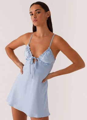 Flattering Look Light and Comfortable Wear Richie Mini Dress - Blue