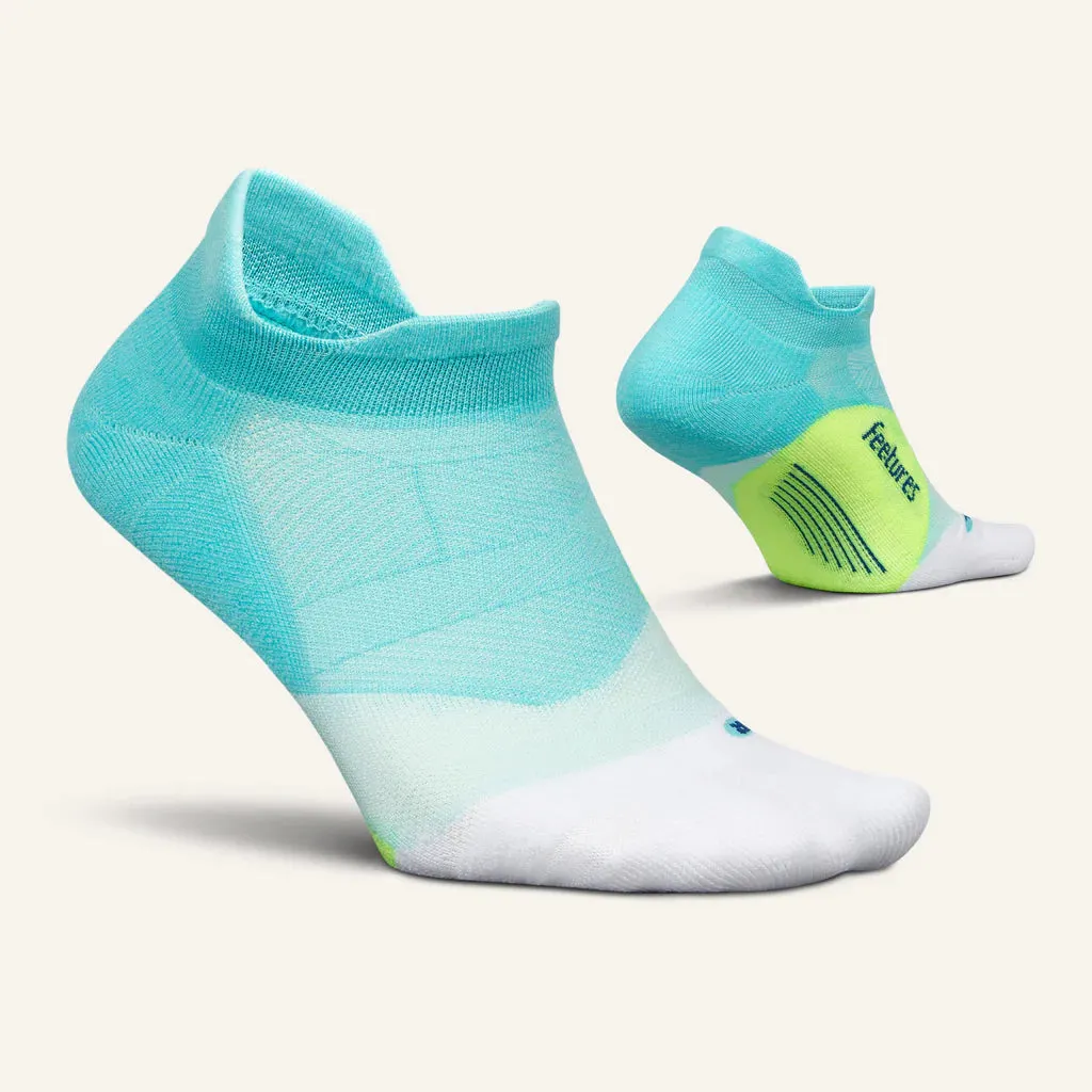 Feetures Elite Light Cushion No Show Tab (Aqua Surf)