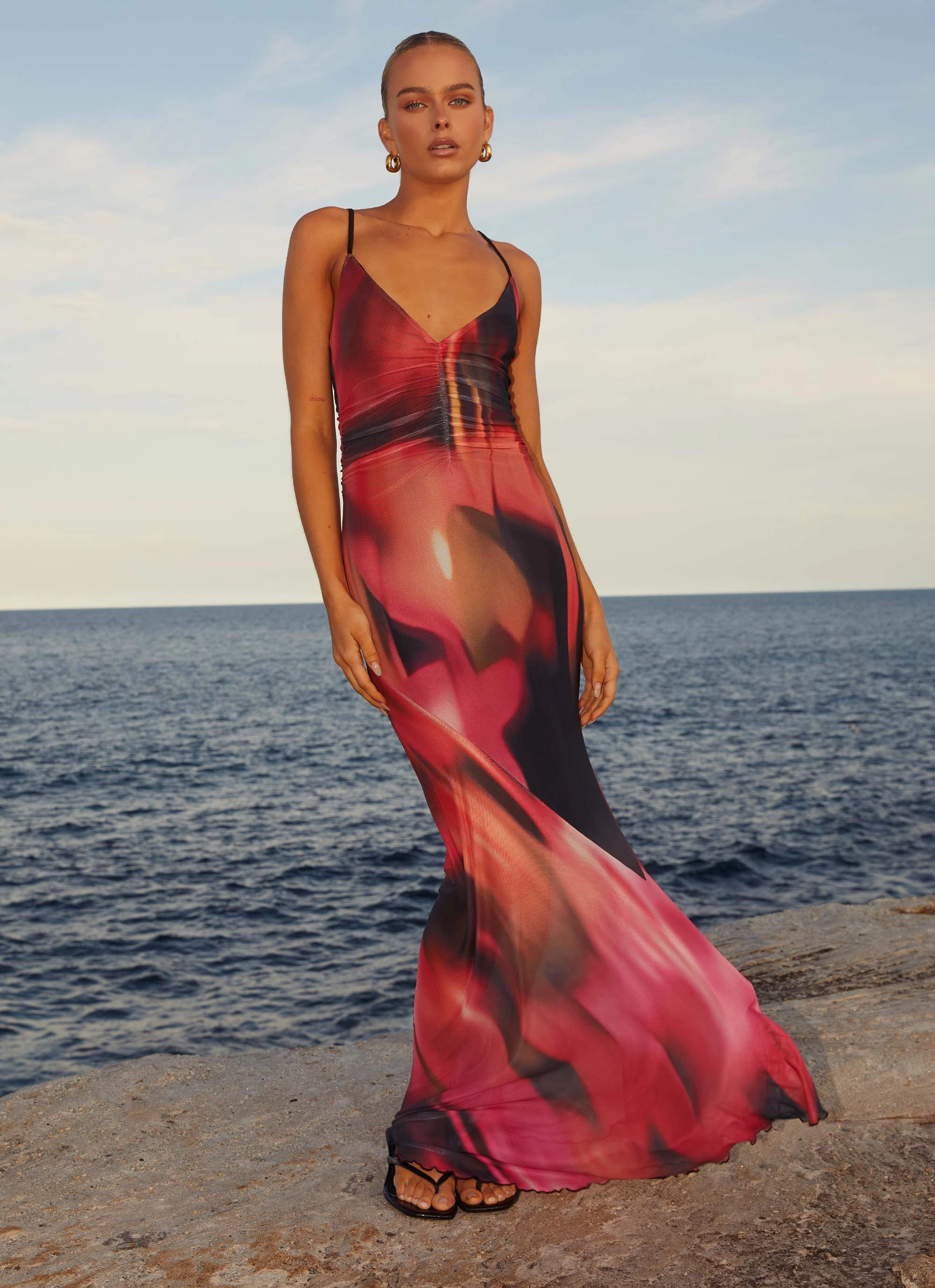 petite size Charley Maxi Dress - Pink Print
