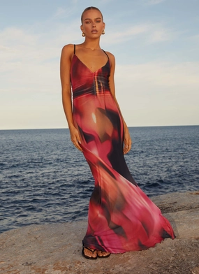 petite size Charley Maxi Dress - Pink Print