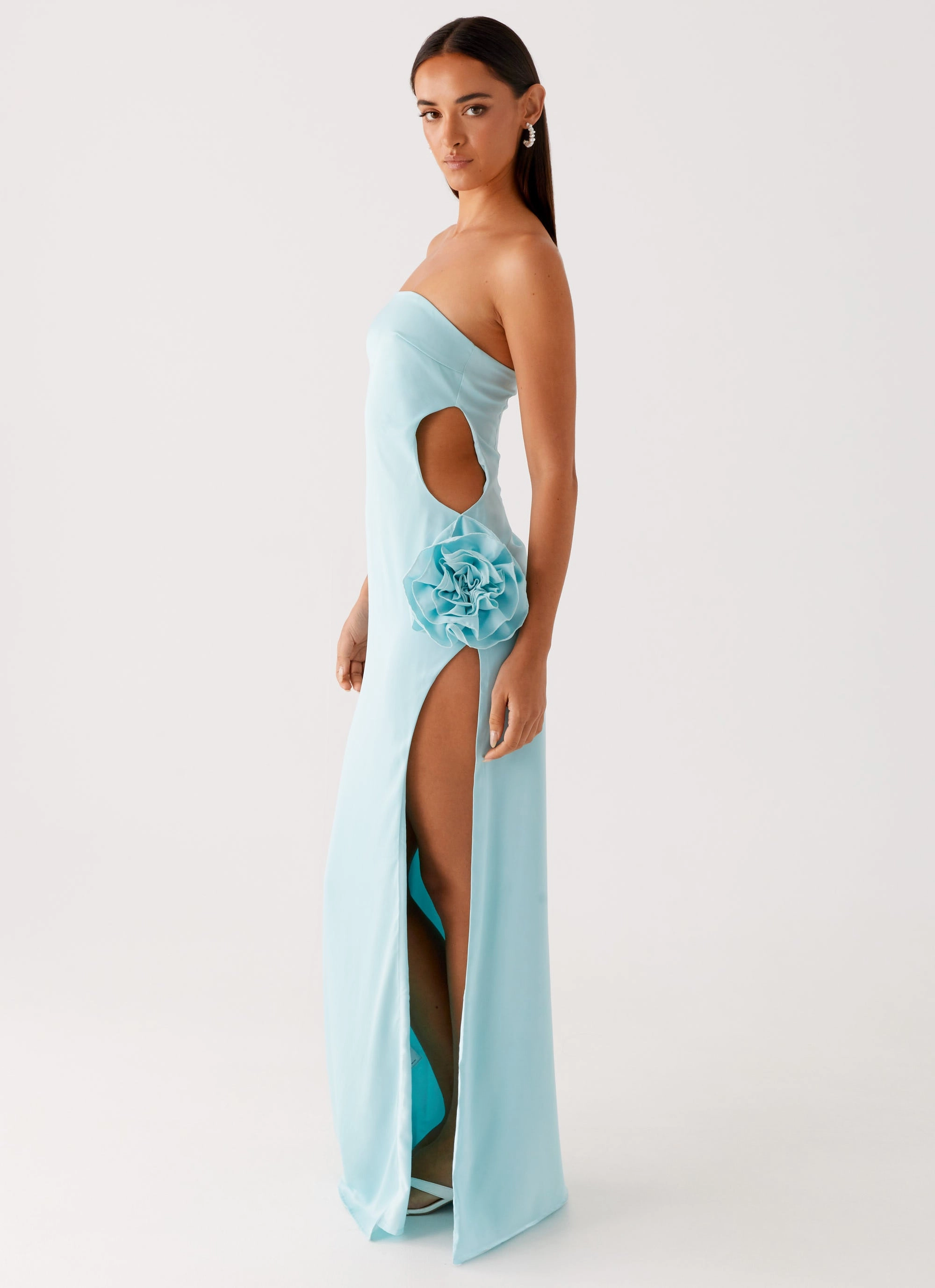 Fenway Strapless Maxi Dress - Mint Slim Silhouette