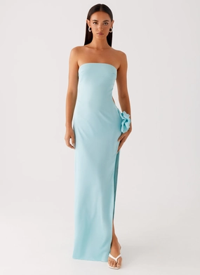 Fenway Strapless Maxi Dress - Mint Polished Cut