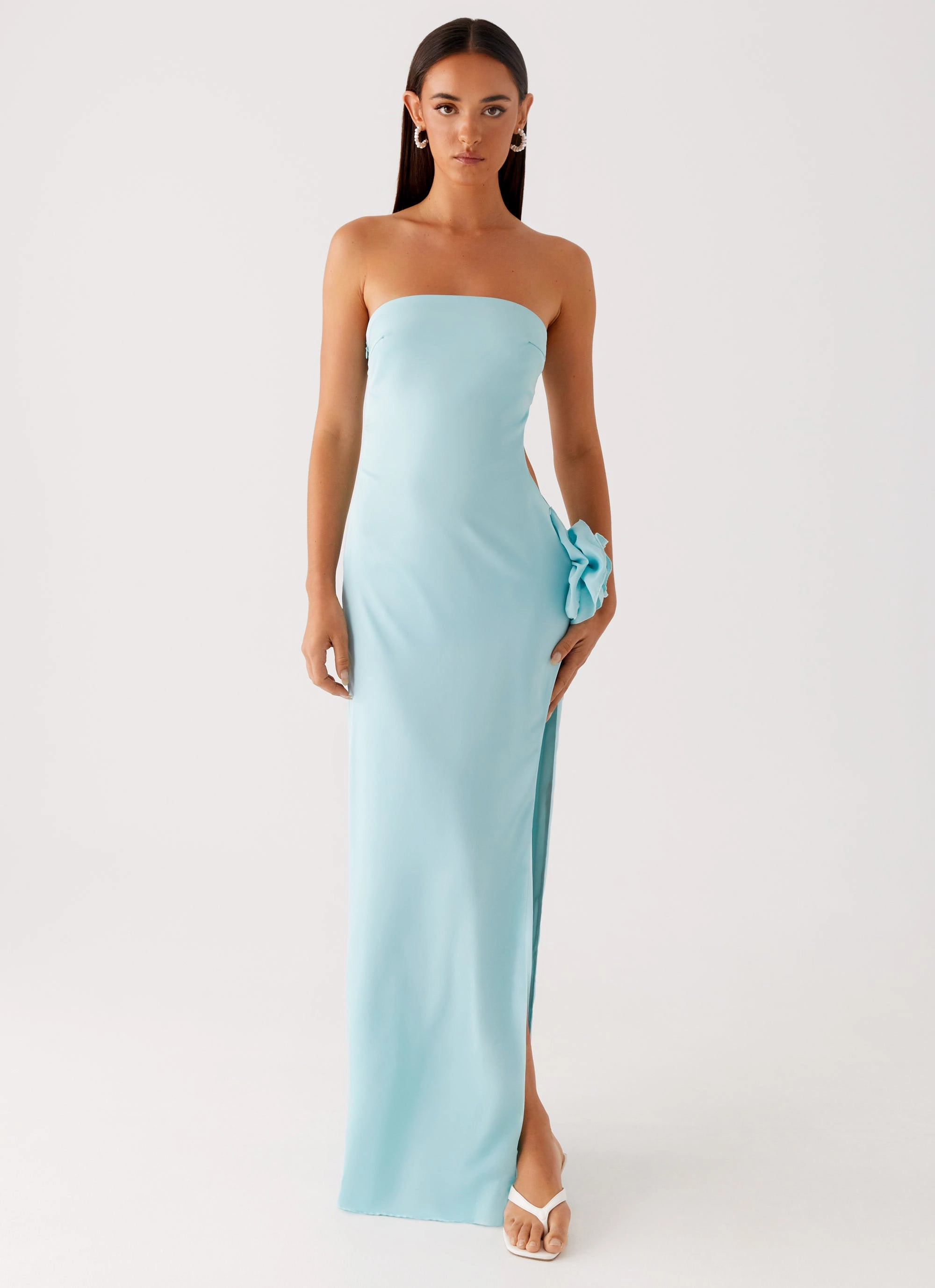 Fenway Strapless Maxi Dress - Mint Polished Cut