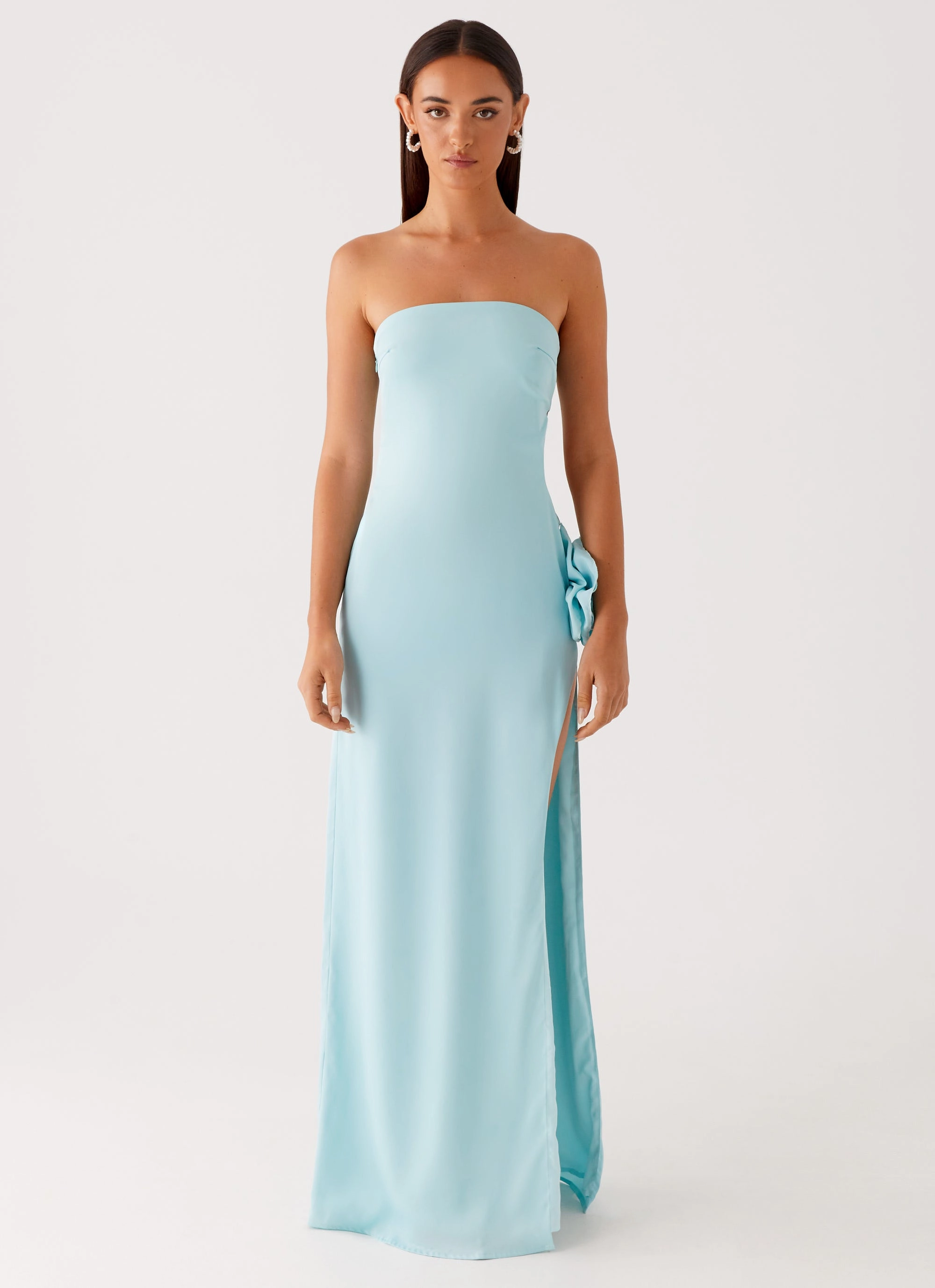 Fenway Strapless Maxi Dress - Mint single wear