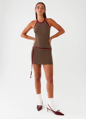 Neutral Look Ferne Mini Dress - Iron Grey