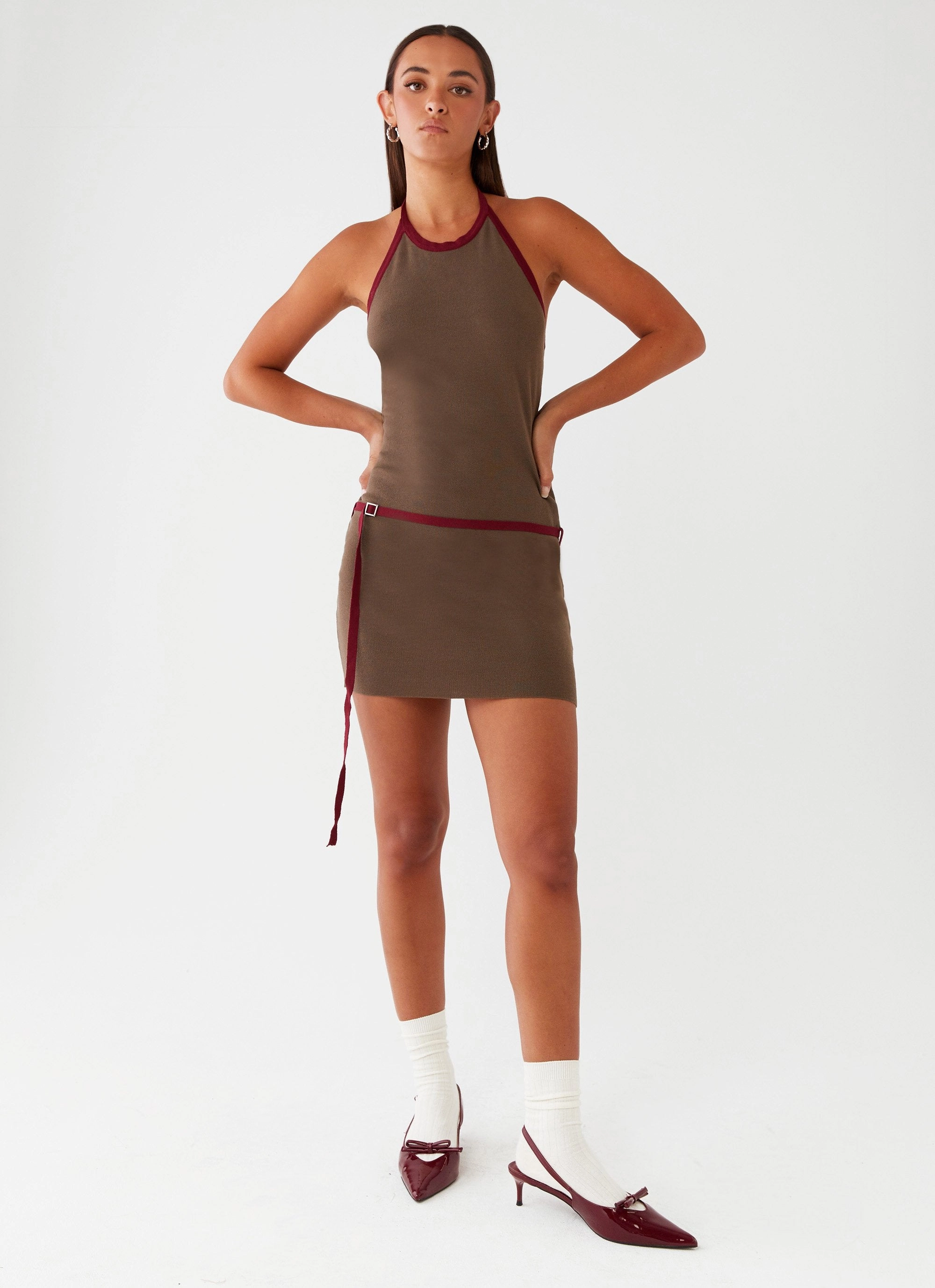 Neutral Look Ferne Mini Dress - Iron Grey