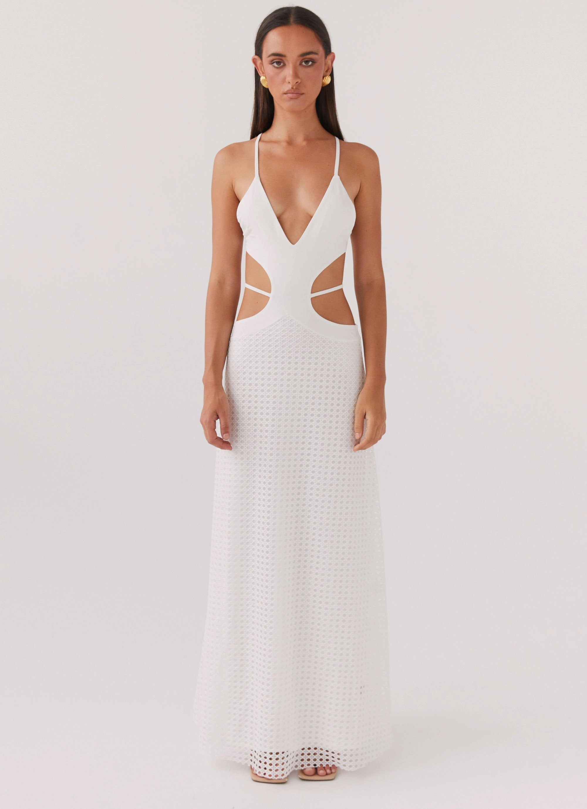Enchanted Melodies Maxi Dress - White Chic Tailoring