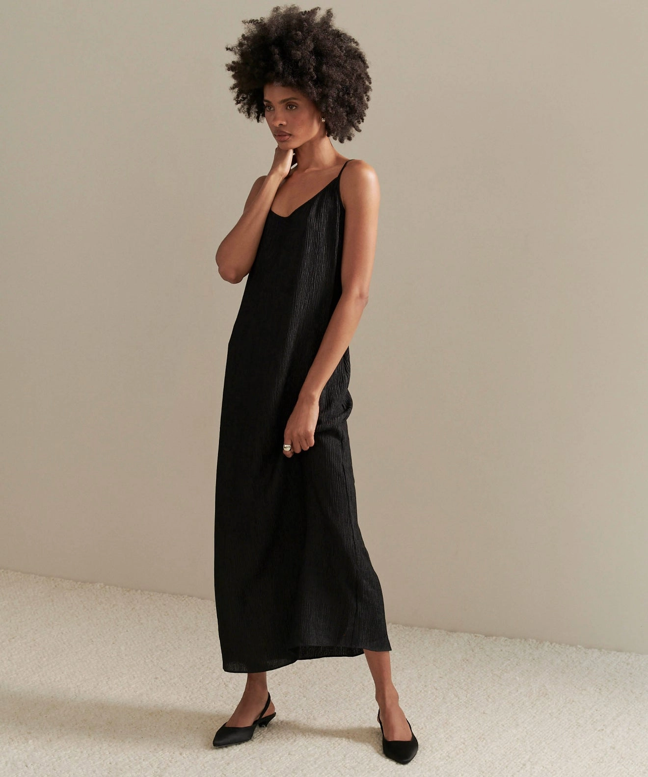Fete Slip Dress Sheer Overlay