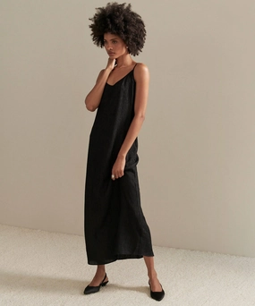 Fete Slip Dress Sheer Overlay