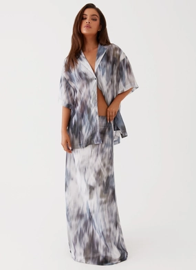 Sporty Top Relaxed Tank Fight The Feeling Oversized Shirt - Gloom