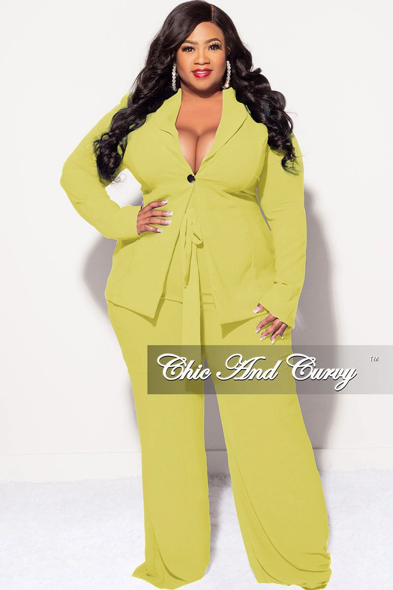 Final Sale Plus Size Blazer 2pc Set in Puce WindproofLayer Slim Fit Design