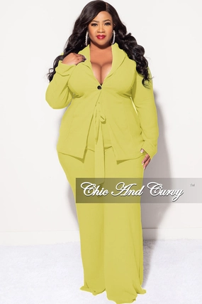 StaticDissipative Comfortable Design Final Sale Plus Size Blazer 2pc Set in Puce