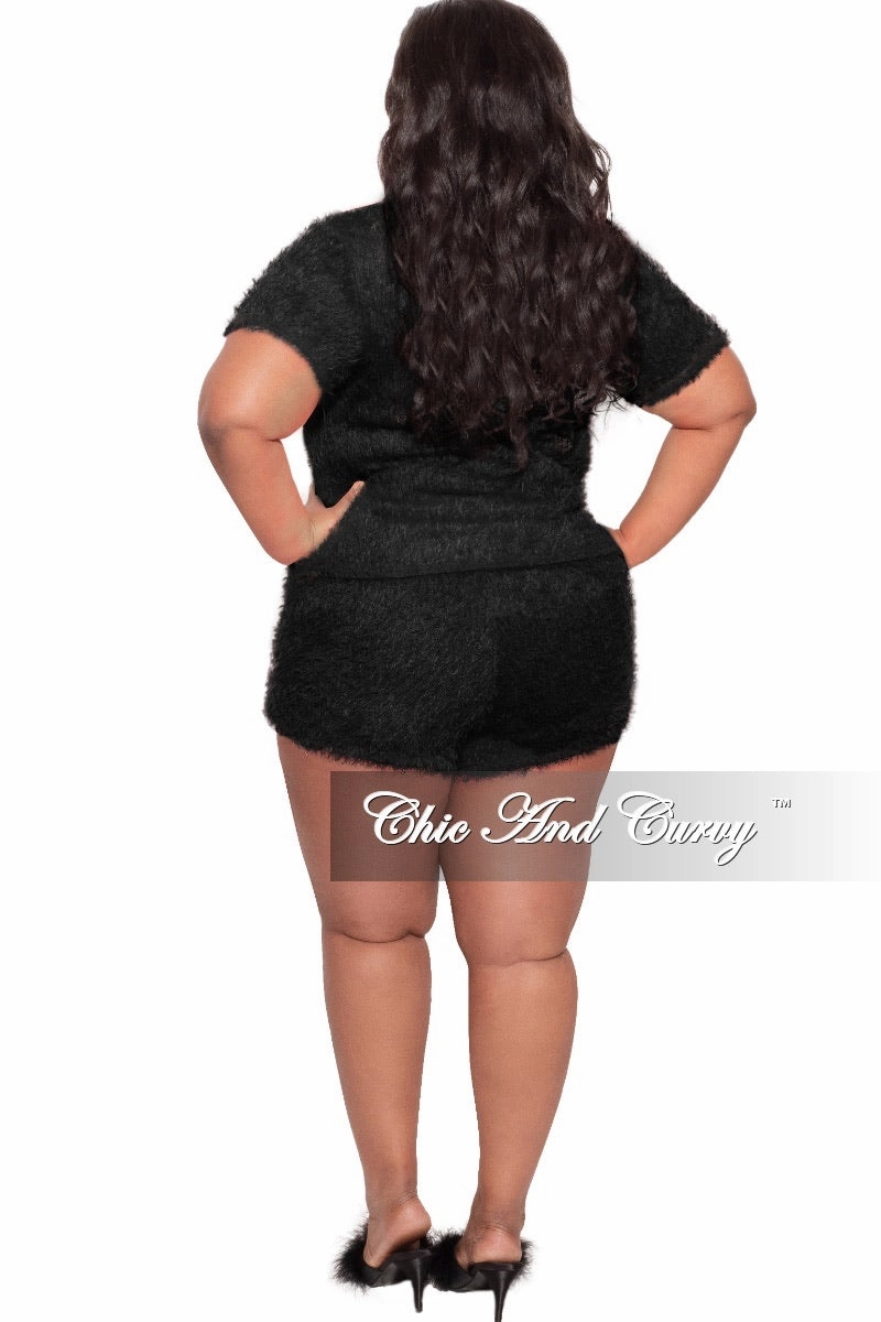 work mode Final Sale Plus Size Lounge Set /Sleepwear in Black