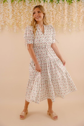 Finding My Balance Midi Dress Church Scene Flowy Layers