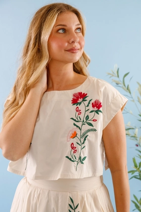 Finding The Good Crop Top-Tan Simple Pullover Elegant Blouse