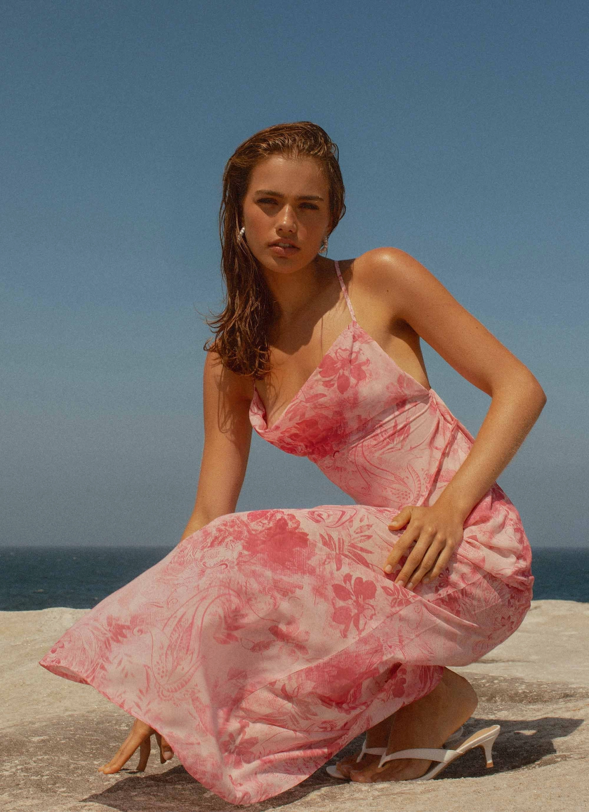 Tara Maxi Dress - Pink Print Studio Style