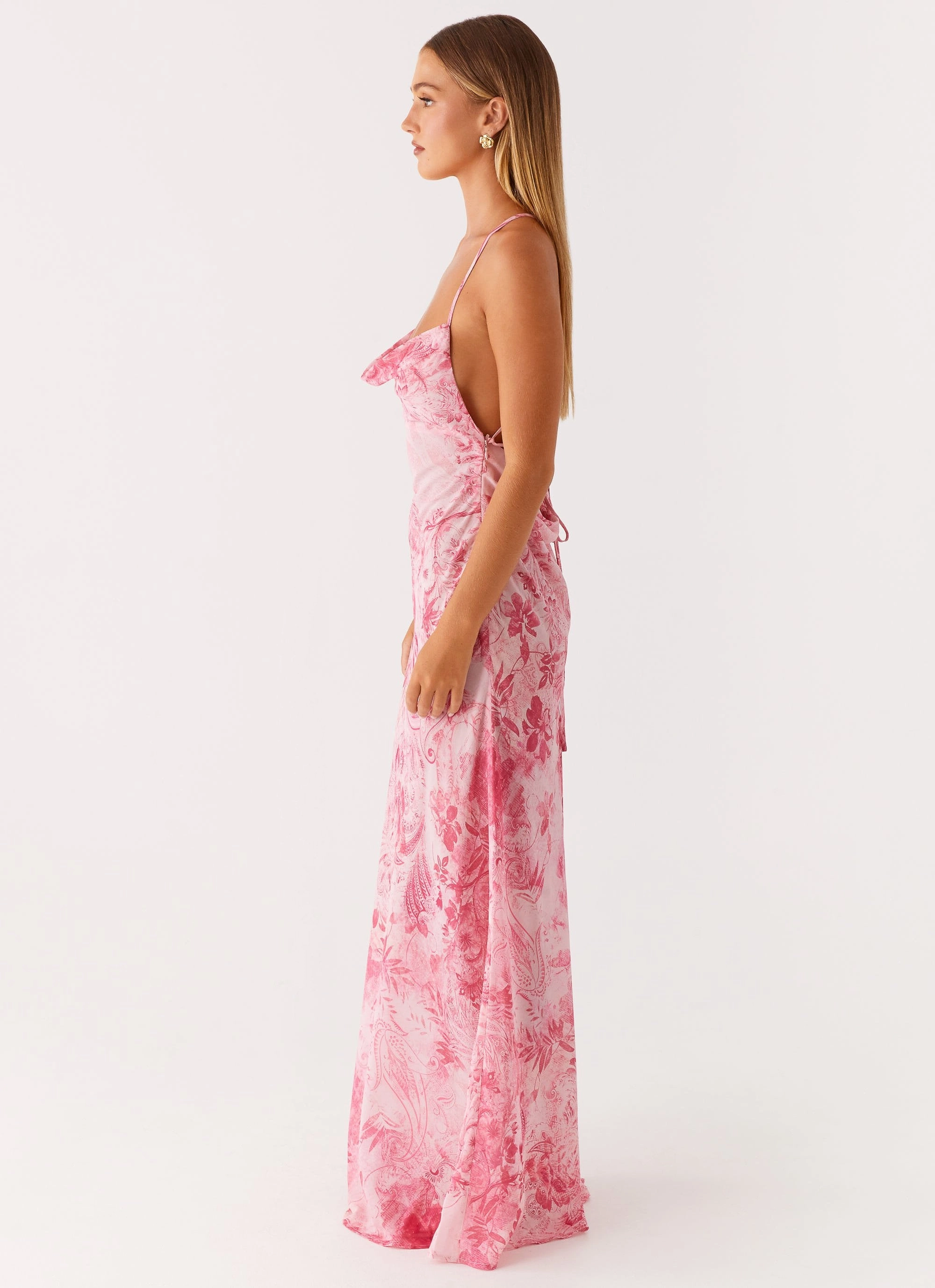 Tara Maxi Dress - Pink Print Anniversary-Event Family Joy