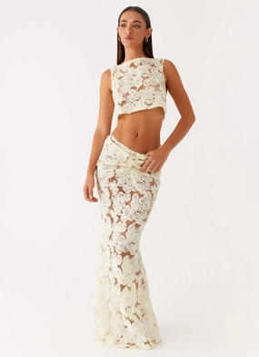 Fiorella Floret Maxi Skirt - Yellow MoistureControlLiner Layer Fit