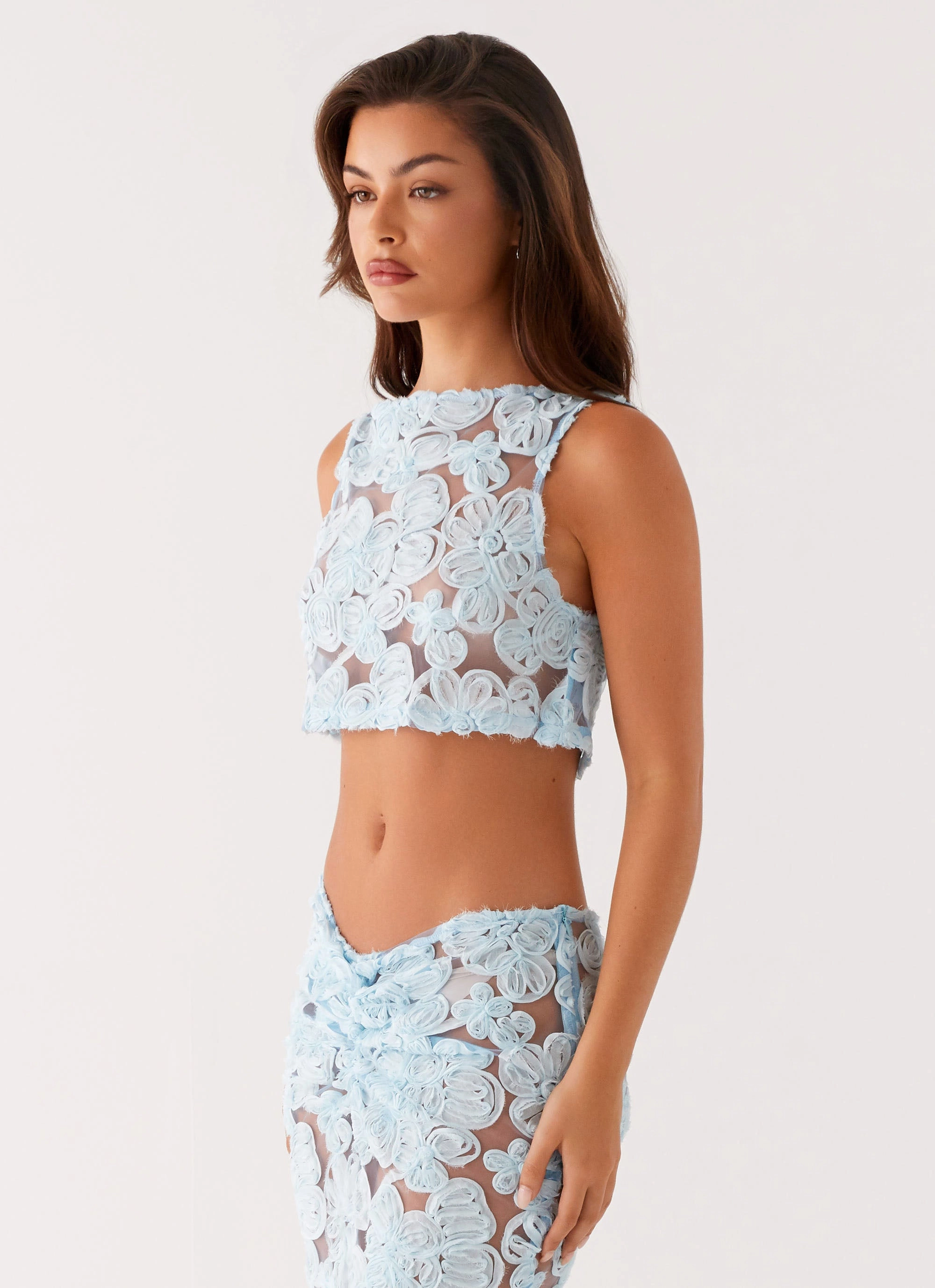 Fiorella Floret Top - Blue MultiPocket Design