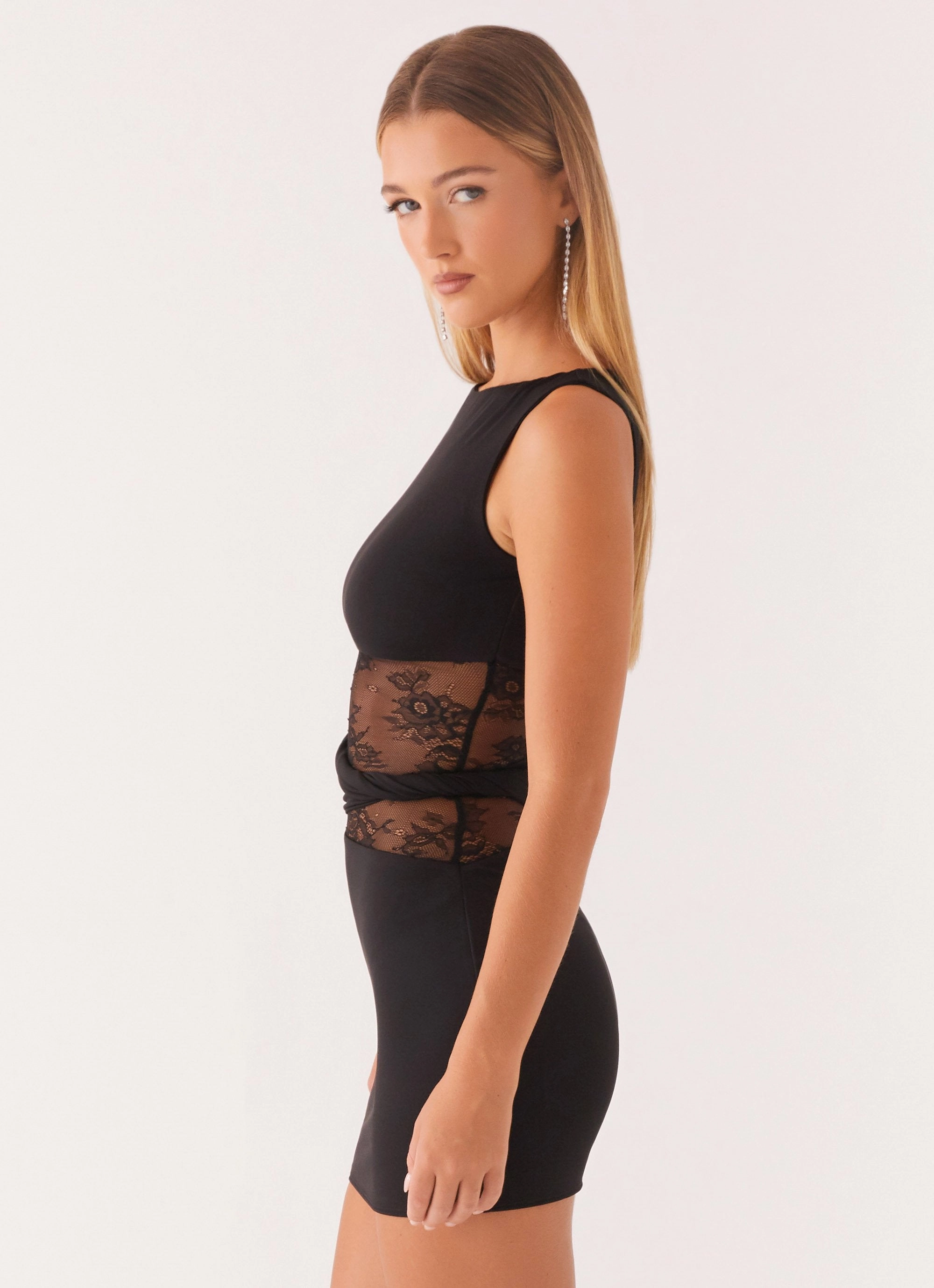 Echo Mini Dress - Black Smart Layers Linen Soft