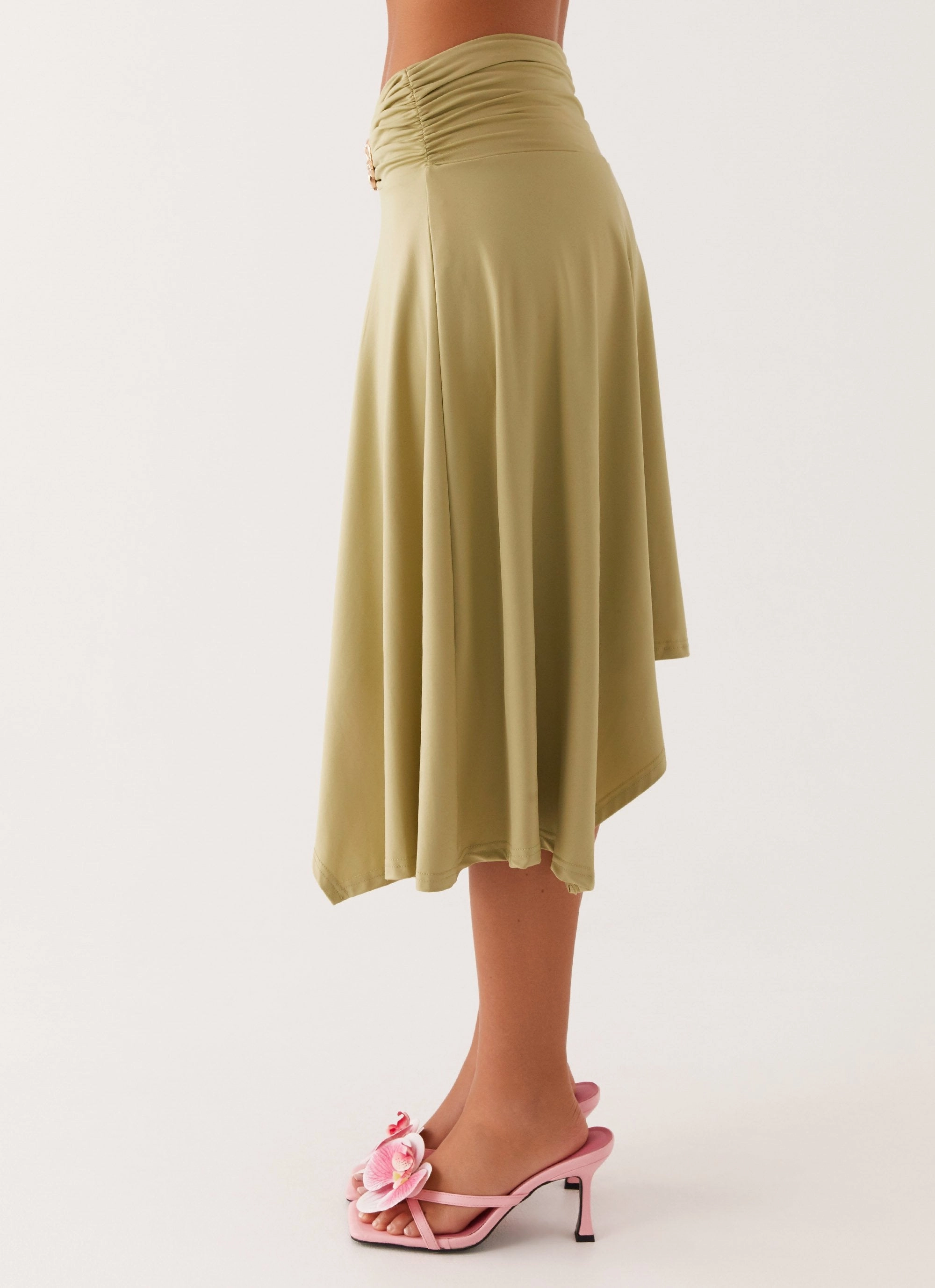 Hypoallergenic fabric Dolly Midi Skirt - Green