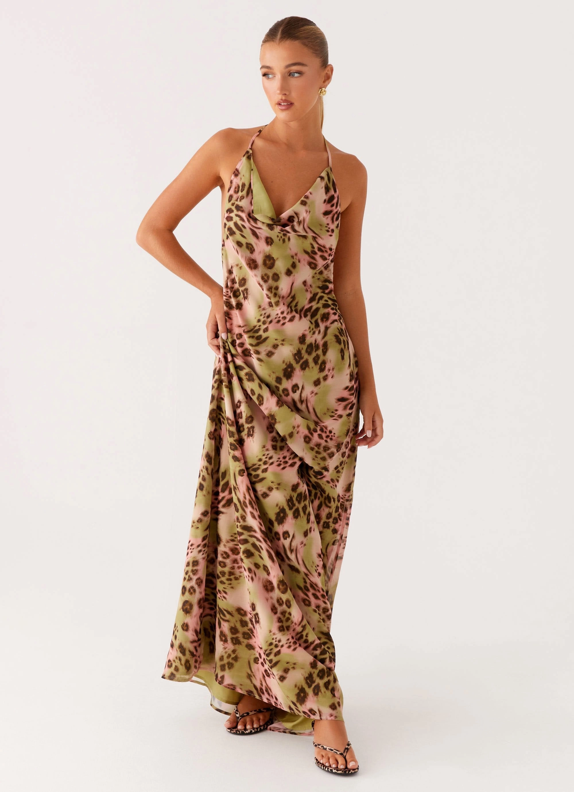 Everyday Piece Bright Colors Austeja Maxi Dress - Swirl Leo