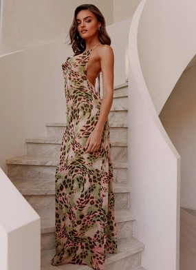 Austeja Maxi Dress - Swirl Leo Fall Layer