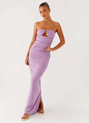 Eryn Maxi Dress - Lilac Draped Silhouette