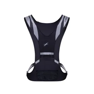 Fitletic Glo Reflective Safety Vest - Black/Silver - One Size