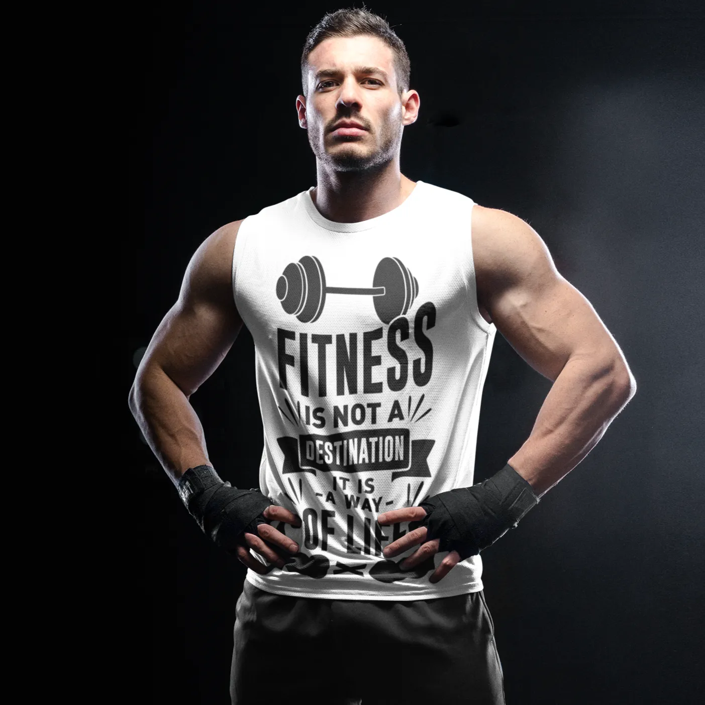 Fitness is not a Destination Muscle Shirt