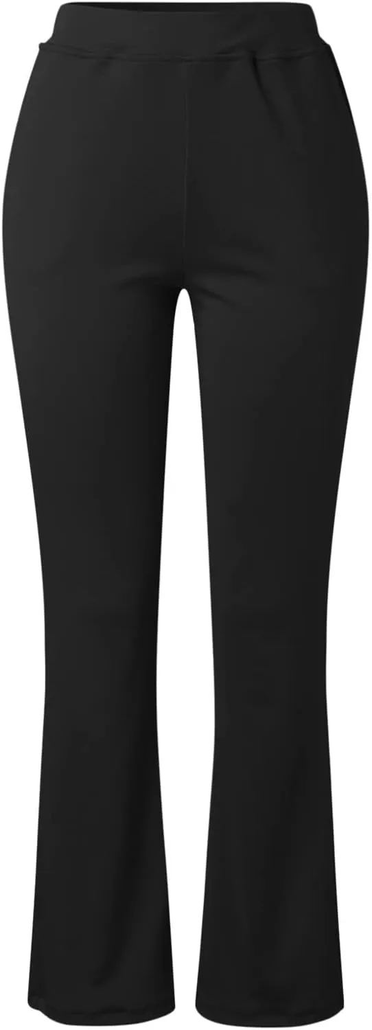 Flare Leggings High Waist Leggings Regular Solid Flared Pants Active Workout Yoga Pants Trousers Yoga Leggings for
