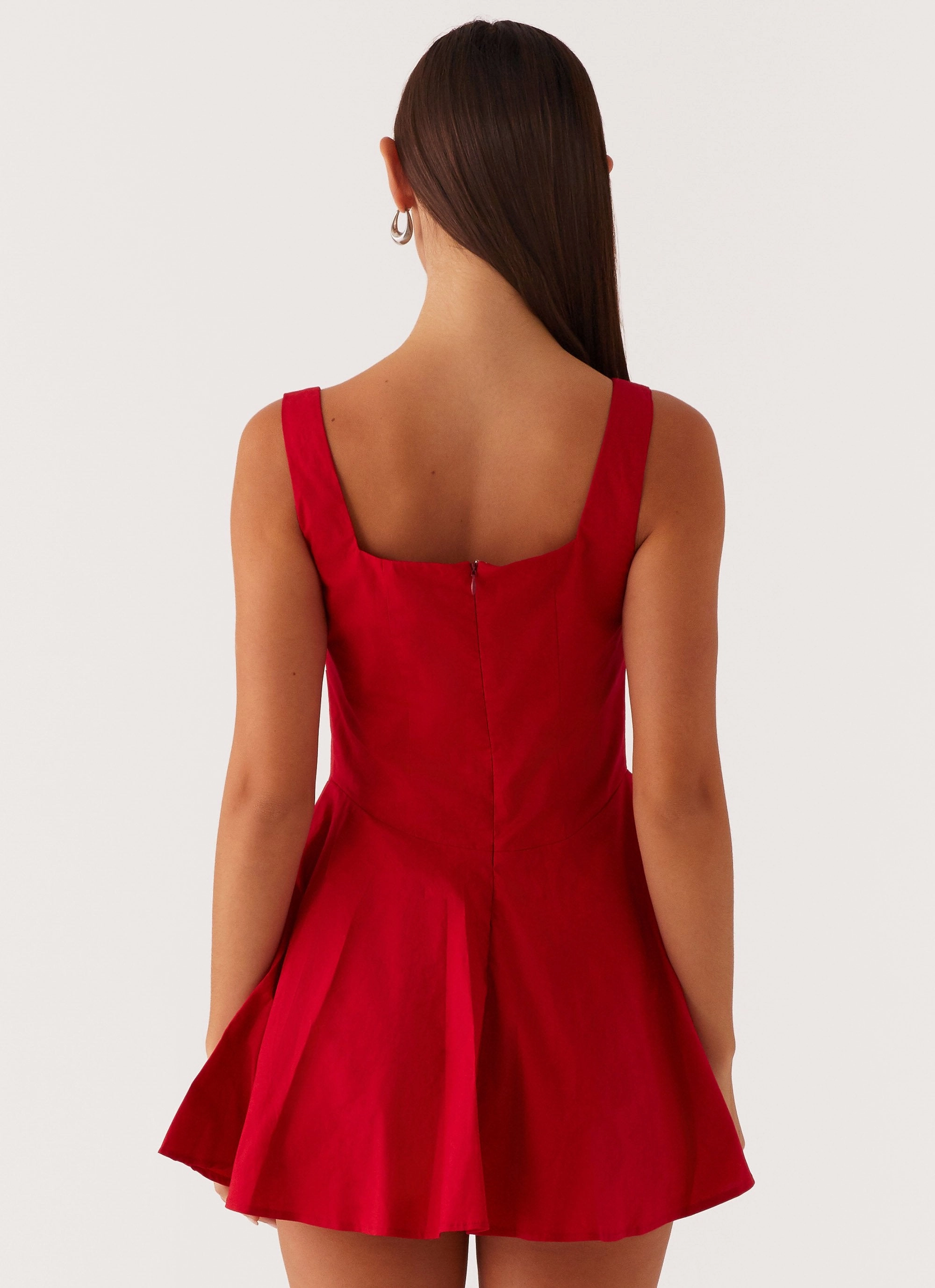The Isle Mini Dress - Red Slim-fit Comfort Layer Wear