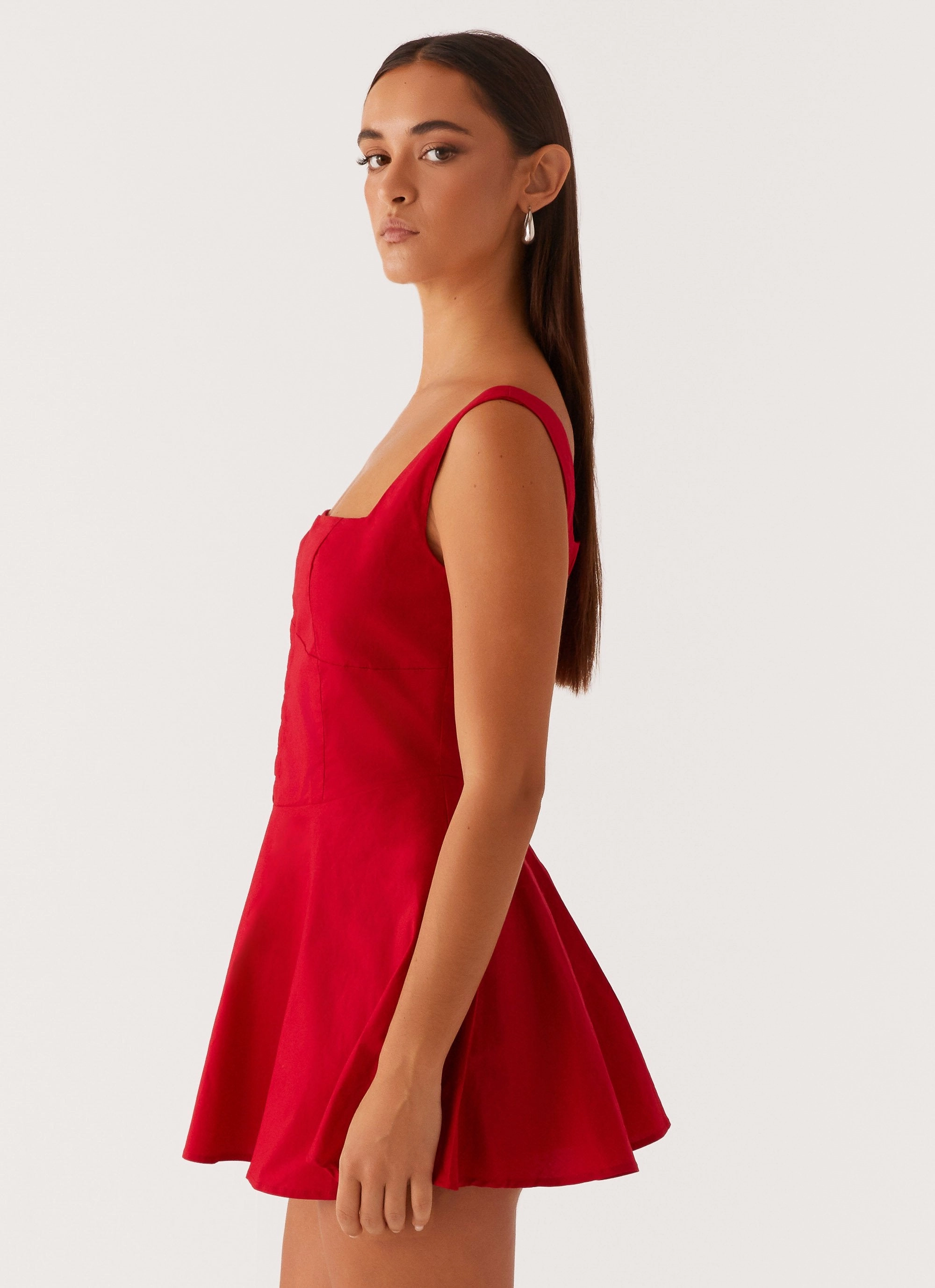 The Isle Mini Dress - Red Playful touch