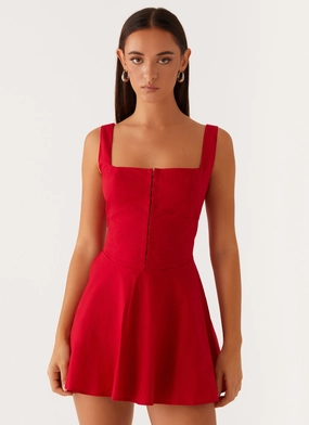 The Isle Mini Dress - Red Smile Feel