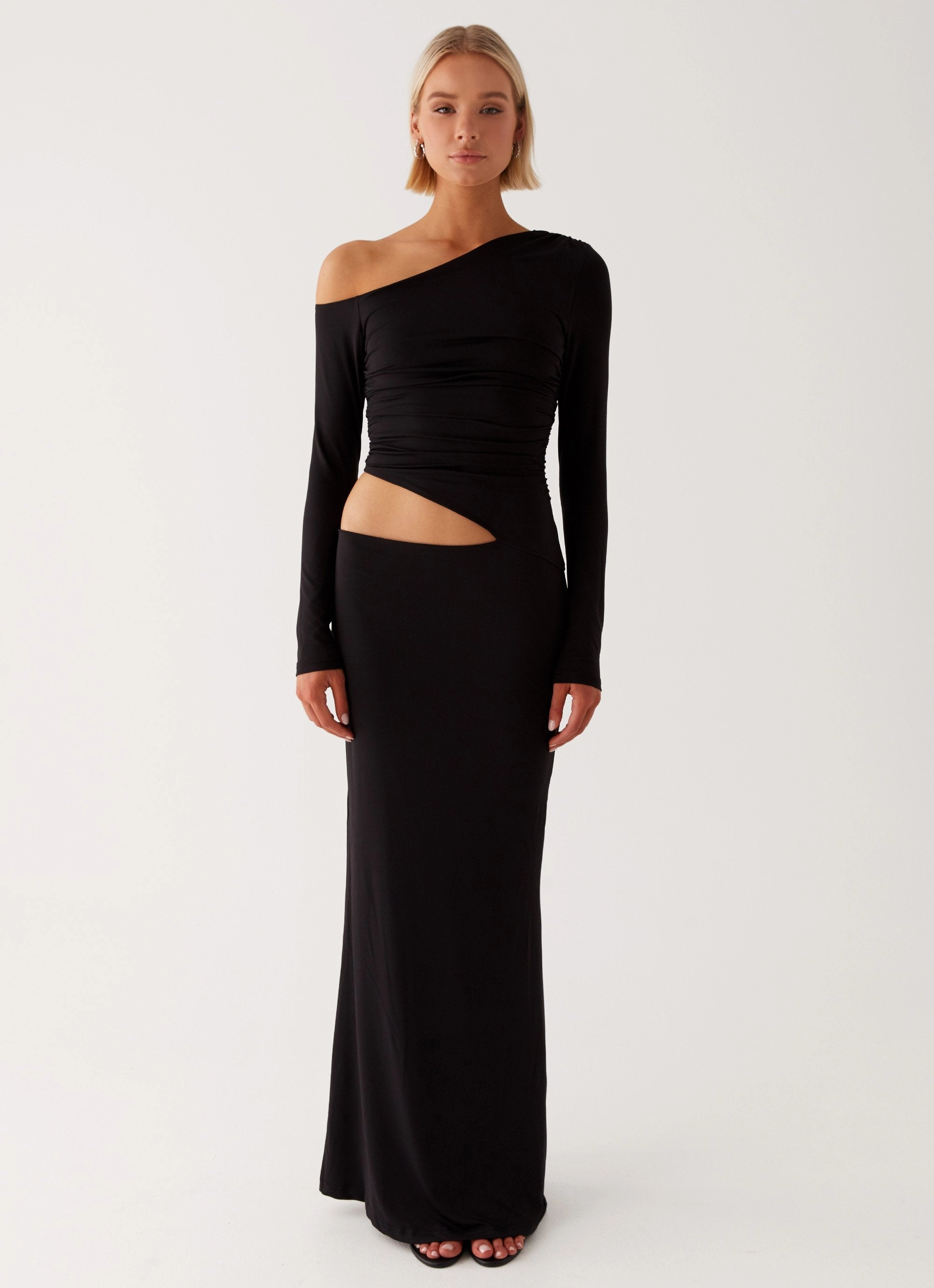 Good Vibrations Maxi Dress - Black Smooth Flow Studio Style