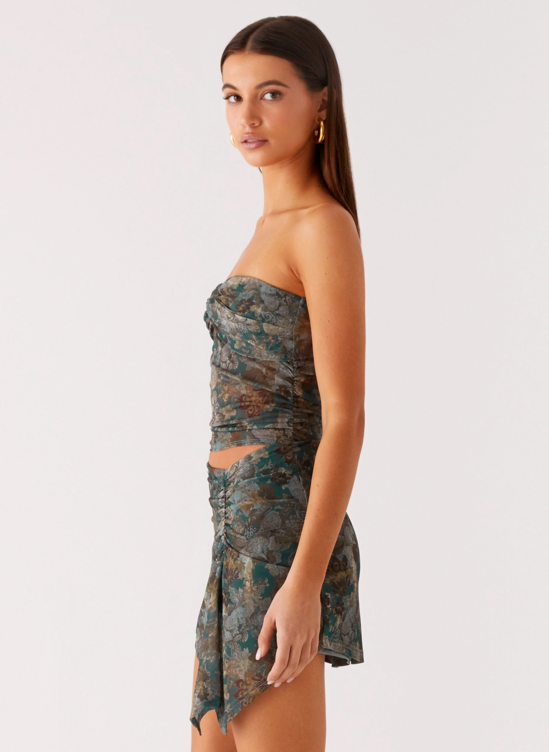 Street Mode Artistic Shape Vayda Mini Dress - Vintage Blossom