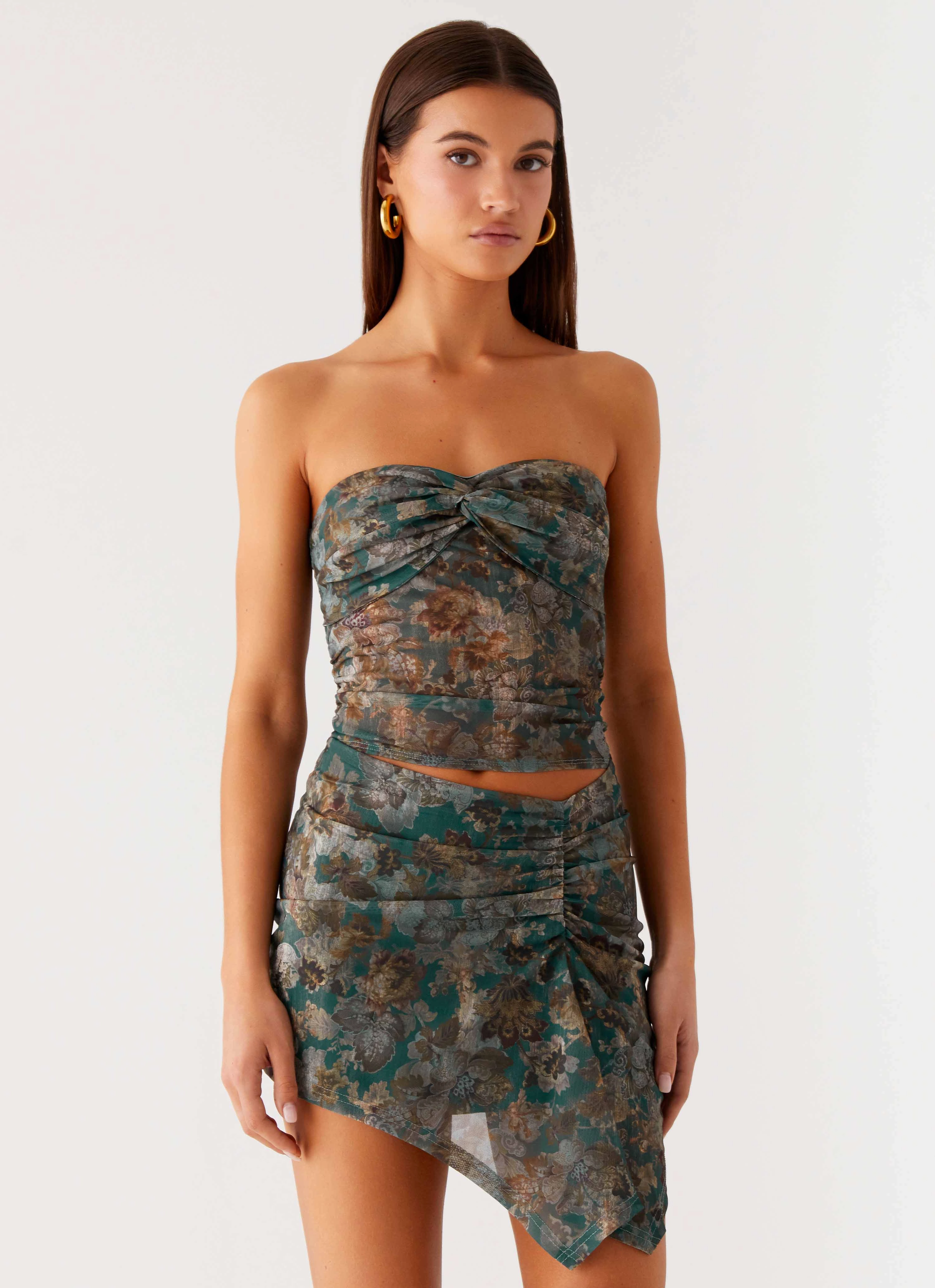 Vayda Mini Dress - Vintage Blossom solo wear Cozy Tones