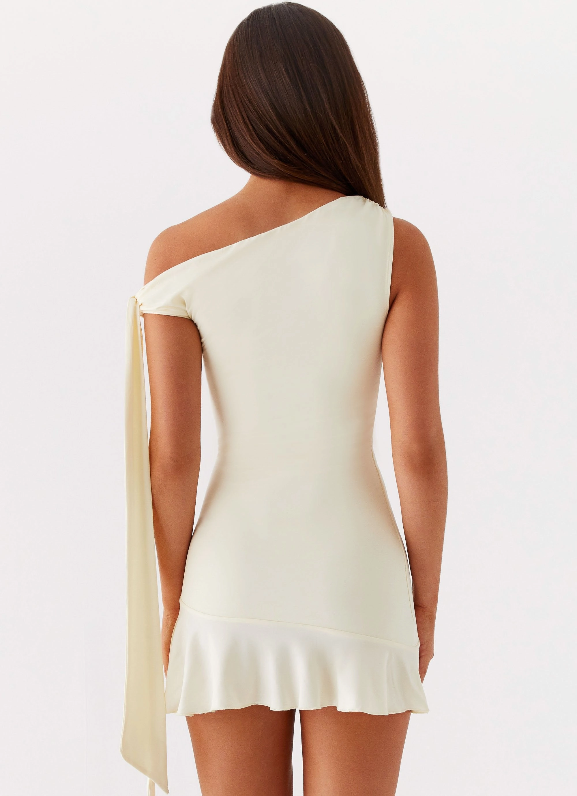 Perfect Style Dream Look Palm House Mini Dress - Yellow