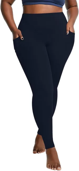 Fleece Lined Leggings Women Winter Thermal Workout Yoga Pants High Waist Casual Seamless Women's Leggings with Pockets