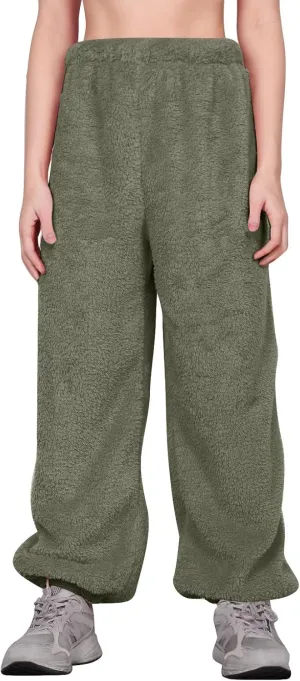 Fleece Pajama Pants Women Plus Size Reversible Fuzzy Pj Pants Soft Fluffy Warm Sleep Pants Comfy Wide Leg Loungewear