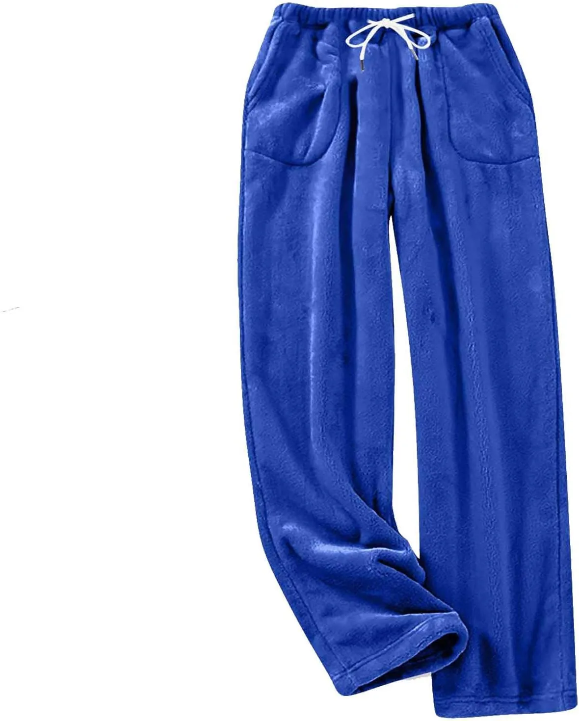 Fleece Pj Pants for Women Furry Pajamas Bottoms Comfy Soft Winter Pants Trousers Warm Fluffy Lounge Pants with Pocket