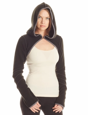 Fleece Pixie Shrug WeatherproofZipper Cozy Street Style